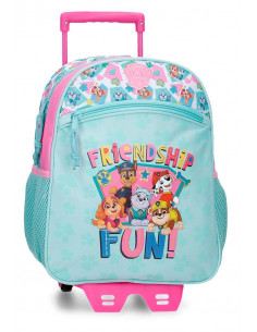 MOCHILA ADAP. 33CM. C/CARRO. PAW PATROL FRIENDSHIP FUN.
